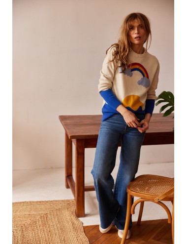 Sunrise Rainbow Crew White