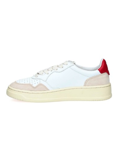 01 Low Leat Suede White Red
