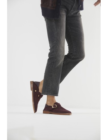 Slippers LUCCA - nubuck prune