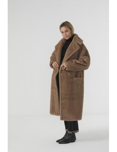 Manteau FAKE MINK - Mud-Beige