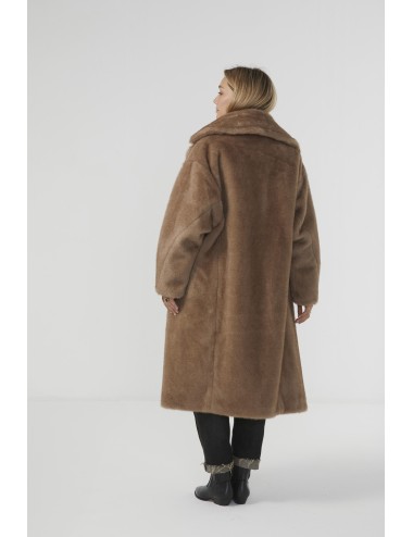 Manteau FAKE MINK - Mud-Beige