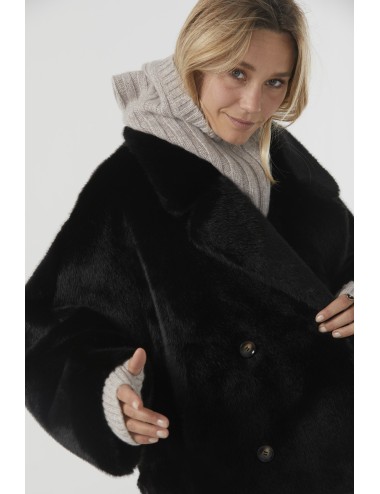 Veste FAKE MINK - Black