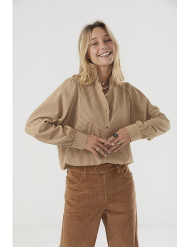 Serafina Shirt Fawn Stripe