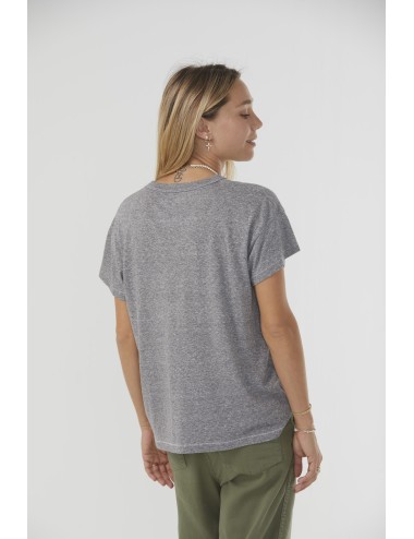 Tee the BOXY CREW w/ RODEO Graphic - Heather Grey