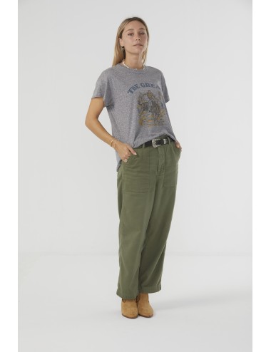 Tee the BOXY CREW w/ RODEO Graphic - Heather Grey