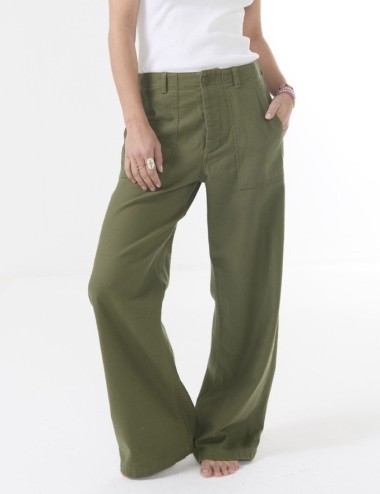 Pantalon Jambe large - Olive