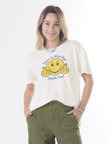 T-shirt HAVE A NICE DAY - Ecru