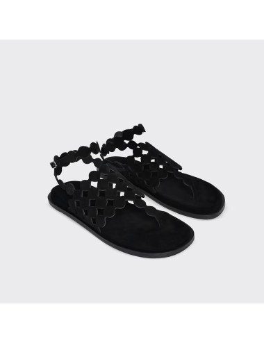Sandales MINI-BULLES Suede - Noir