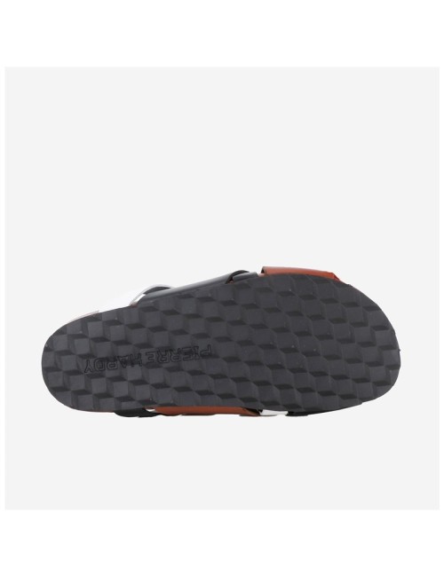 Sandales ALPHA CROSS BEACH  - Camel / Noir / Blanc