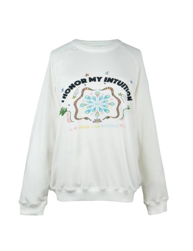 Sweat shirt HONOR MY INTUITION - Off White