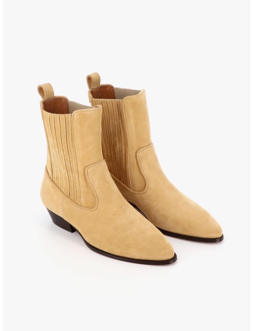 Bottines ABBEY daim - Sable