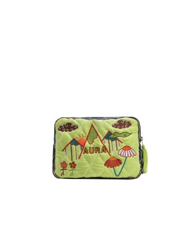 Grande Pochette HEAL - Menthe / Taupe
